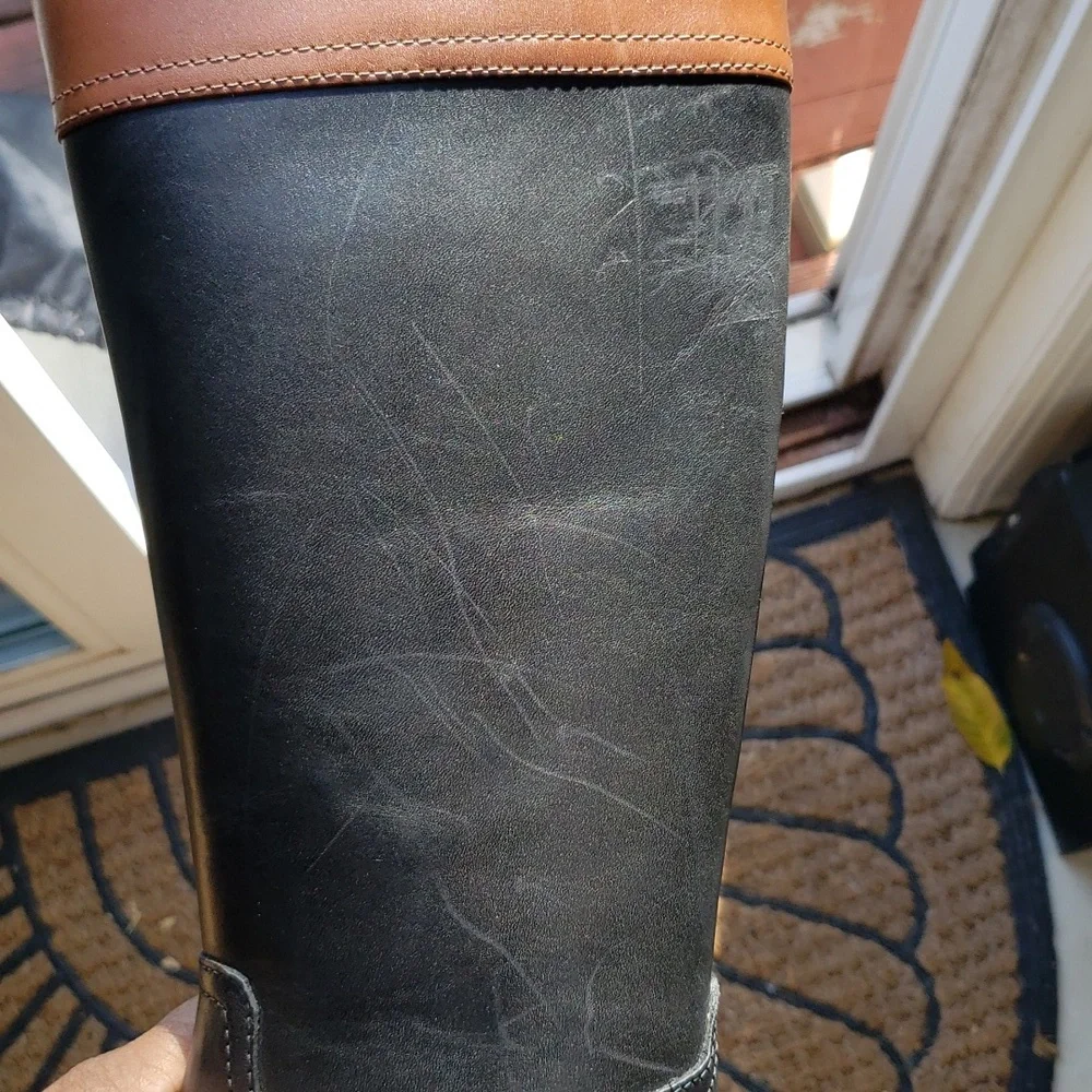 NWOT RALPH LAUREN  TONE RIDING POLO TALL BOOTS Women's 7.. Scratches! - Picture 5 of 11